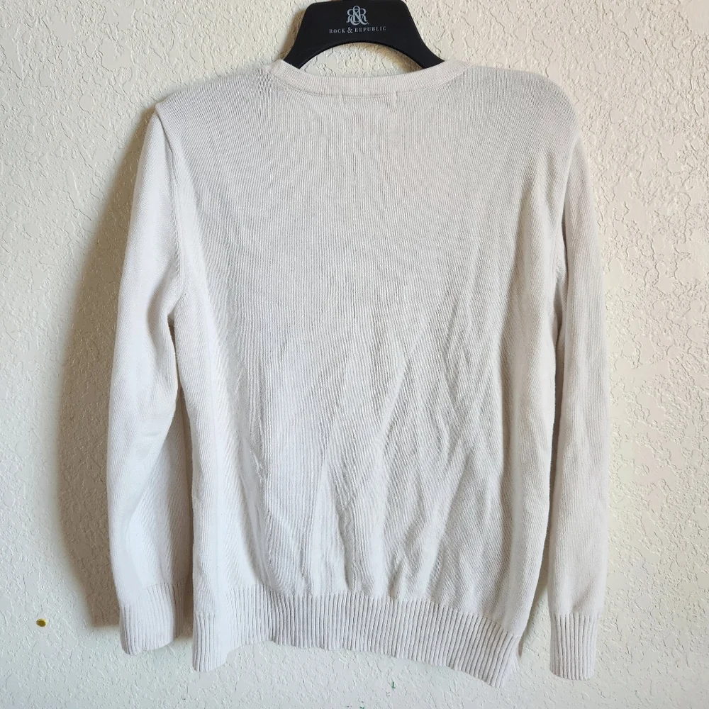 Vintage 90s Liz Claiborne Cotton Argyle Academia Sweater Size L⚘️HP⚘️ - Picture 2 of 8